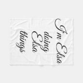 I'm Elsa Doing Elsa Things Funny Birthday Name Gif フリースブランケット (正面(横))