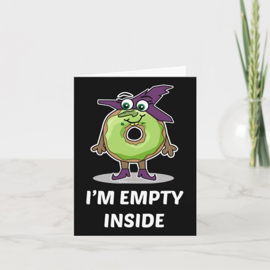 I'm Empty Inside Halloween Donut Design  カード (正面)