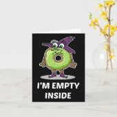 I'm Empty Inside Halloween Donut Design  カード (黄色い花)