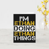 I'm Ethan Doing Ethan Things Name Ethan カード (黄色い花)