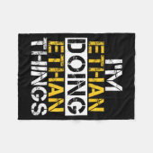I'm Ethan Doing Ethan Things Name Ethan フリースブランケット (正面(横))