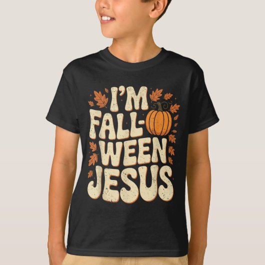 I'm Fall-o-ween Jesus Halloween Christian Groovy P Tシャツ (正面)