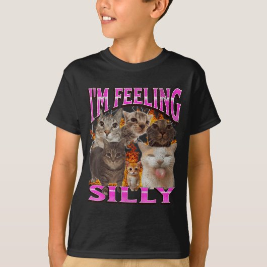 I'm Feeling Silly Funny Cat Meme Bootleg Graphic F Tシャツ (正面)