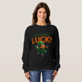 I'm Feeling So Lucky Dancing Leprechaun Shamrock スウェットシャツ (正面フル)