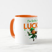 I'm Feeling So Lucky Dancing Leprechaun Shamrock マグカップ (正面左)