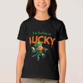 I'm Feeling So Lucky - Shamrock & Leprechaun トライブレンドＴシャツ (正面)