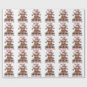 I'm Fine Everything is Fine Christmas Highland Cow ラッピングペーパー (フラット)