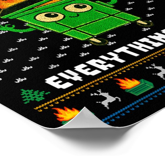 I'm Fine Everything Is Fine Dumpster Fire Funny Ug ポスター (角)