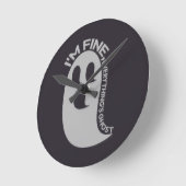 I'm Fine, Everything's Ghost Wall Clock ラウンド壁時計 (傾斜)
