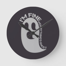 I'm Fine, Everything's Ghost Wall Clock ラウンド壁時計