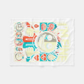 I'm Fine Help Depression Anxiety Mental Health Awa フリースブランケット (正面(横))