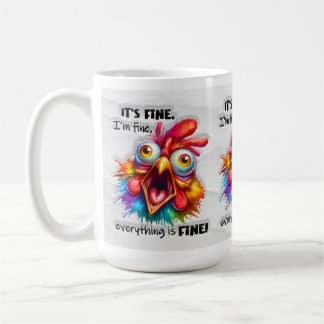 I'm Fine It's Fine Chicken Lover Funny コーヒーマグカップ