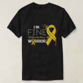 I'm Fine Retinoblastoma Warrior Awareness Feather Tシャツ (デザイン正面)