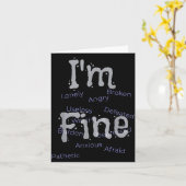 I'm Fine Suicide Prevention Awareness  カード (黄色い花)