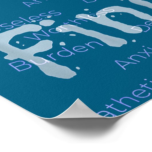 I'm Fine Suicide Prevention Awareness  ポスター (角)