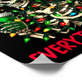 I'm Fine This Is Fine Everything Christmas Skeleto ポスター (角)