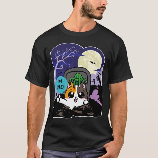I'm fine with a zombie attack tシャツ (正面)