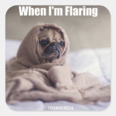 I'm Flaring線維筋痛ステッカー スクエアシール (正面)
