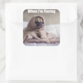 I'm Flaring線維筋痛ステッカー スクエアシール (バッグ)