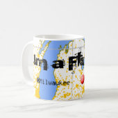 Im Flintoidの燧石のミシガン州の地図のコーヒーカップのマグ コーヒーマグカップ (正面左)