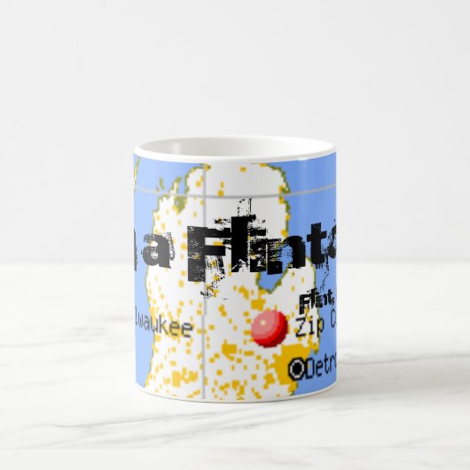 Im Flintoidの燧石のミシガン州の地図のコーヒーカップのマグ コーヒーマグカップ (中央)