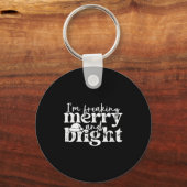 I'm Freaking Merry And Bright, Funny Sarcastic Chr キーホルダー (正面)