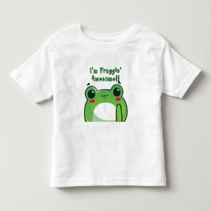 I'm Froggin' 素晴らし-Froginをテーマにした可愛いTシャツ トドラーTシャツ