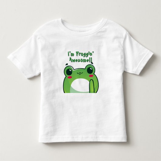I'm Froggin' 素晴らし-Froginをテーマにした可愛いTシャツ トドラーTシャツ (正面)