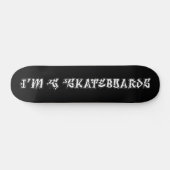 I'm G Skateboards (Degrassi Graffitiフォント) – 黒 スケートボード (横)