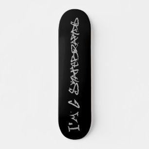 I'm G Skateboards (Rufa Font) - black/grey スケートボード