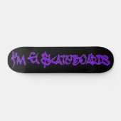 I'm G Skateboards (Stylin BRKフォント) – 黒/紫 スケートボード (横)
