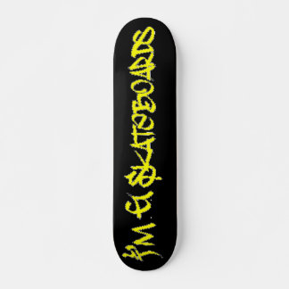 I'm G Skateboards (Stylin BRKフォント) – 黒/黄 スケートボード