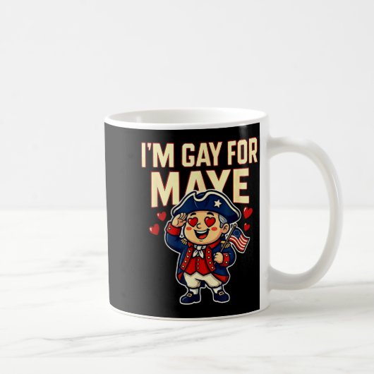 I'm Gay For Maye Funny Hearts  コーヒーマグカップ (右)