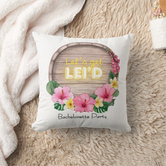 I'm Getting Maui'd Let's Get Lei'd リバーシブル クッション (ブランケット)