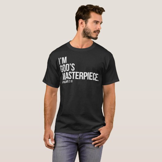 Im Gods Masterpiece Bible Scripture Christian Tシャツ (正面フル)