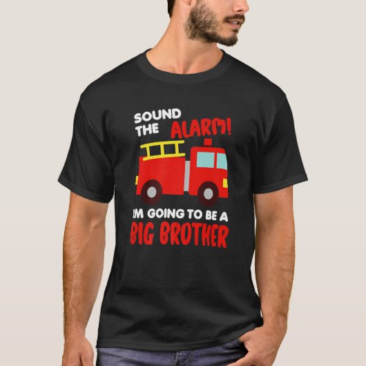 Im Going To Be A Big Brother  Firetruck Baby Revea Tシャツ (正面)