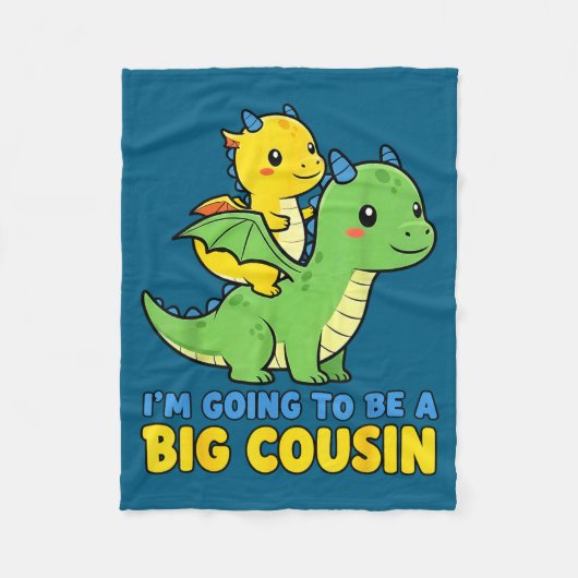 I'm Going To Be A Big Cousin Baby Reveal 2026 Drag フリースブランケット (正面)