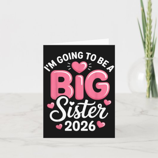 I'm Going To Be A Big Sister 2026 Announcement For カード (正面)