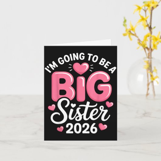 I'm Going To Be A Big Sister 2026 Announcement For カード (黄色い花)