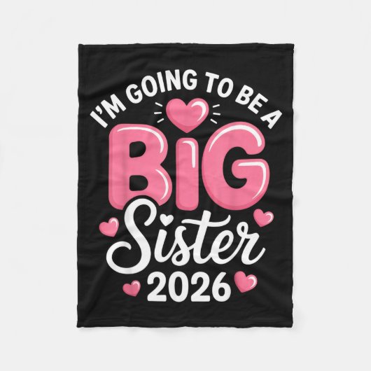 I'm Going To Be A Big Sister 2026 Announcement For フリースブランケット (正面)