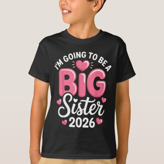 I'm Going To Be A Big Sister 2026 Announcement For Tシャツ (正面)