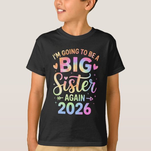 I'm Going To Be A Big Sister Again 2026 Baby Annou Tシャツ (正面)