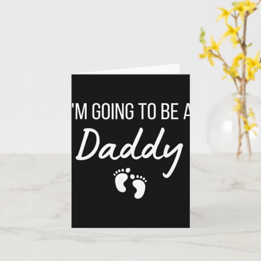 I'm Going To Be A Daddy Pregnancy Announcement New カード (黄色い花)