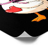 I'm Goosey For You Coquette Valentine Goose  ポスター (角)