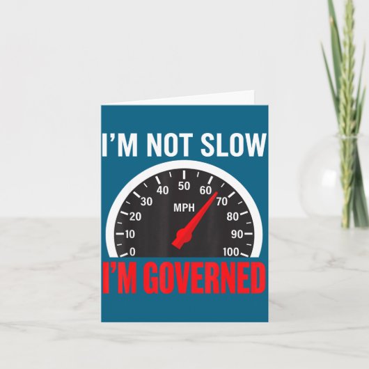 I'm Governed Speed Limiter Funny Trucker Truck Dri カード (正面)