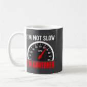 I'm Governed Speed Limiter Funny Trucker Truck Dri コーヒーマグカップ (左)