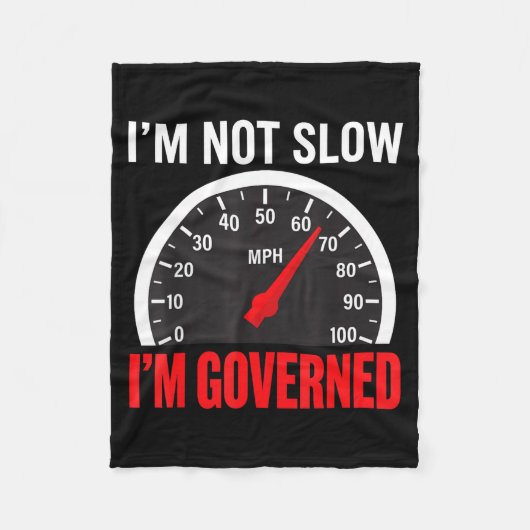 I'm Governed Speed Limiter Funny Trucker Truck Dri フリースブランケット (正面)