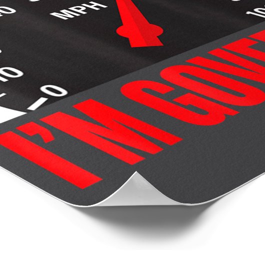 I'm Governed Speed Limiter Funny Trucker Truck Dri ポスター (角)