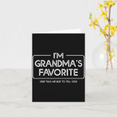 I'm Grandma's Favorite Grandson Granddaughter Humo カード (黄色い花)