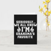 I'm Grandma's Favorite Grandson Granddaughter Humo カード (黄色い花)